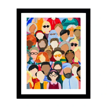 Diverse Faces Abstract Art