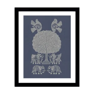 Elephants & Birds Madhubani