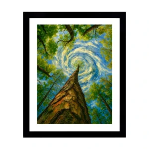 Surreal Tree Vortex Painting