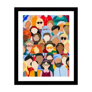 Diverse Faces Abstract Art