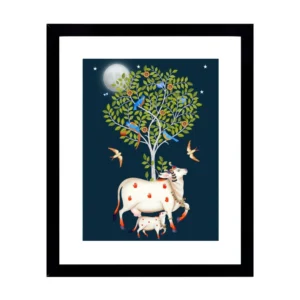 Kamdhenu Madhubani Painting