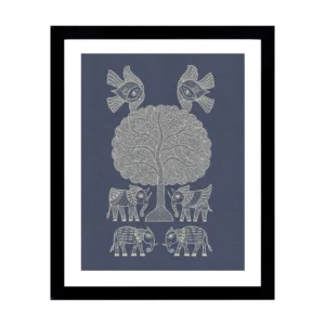 Elephants & Birds Madhubani